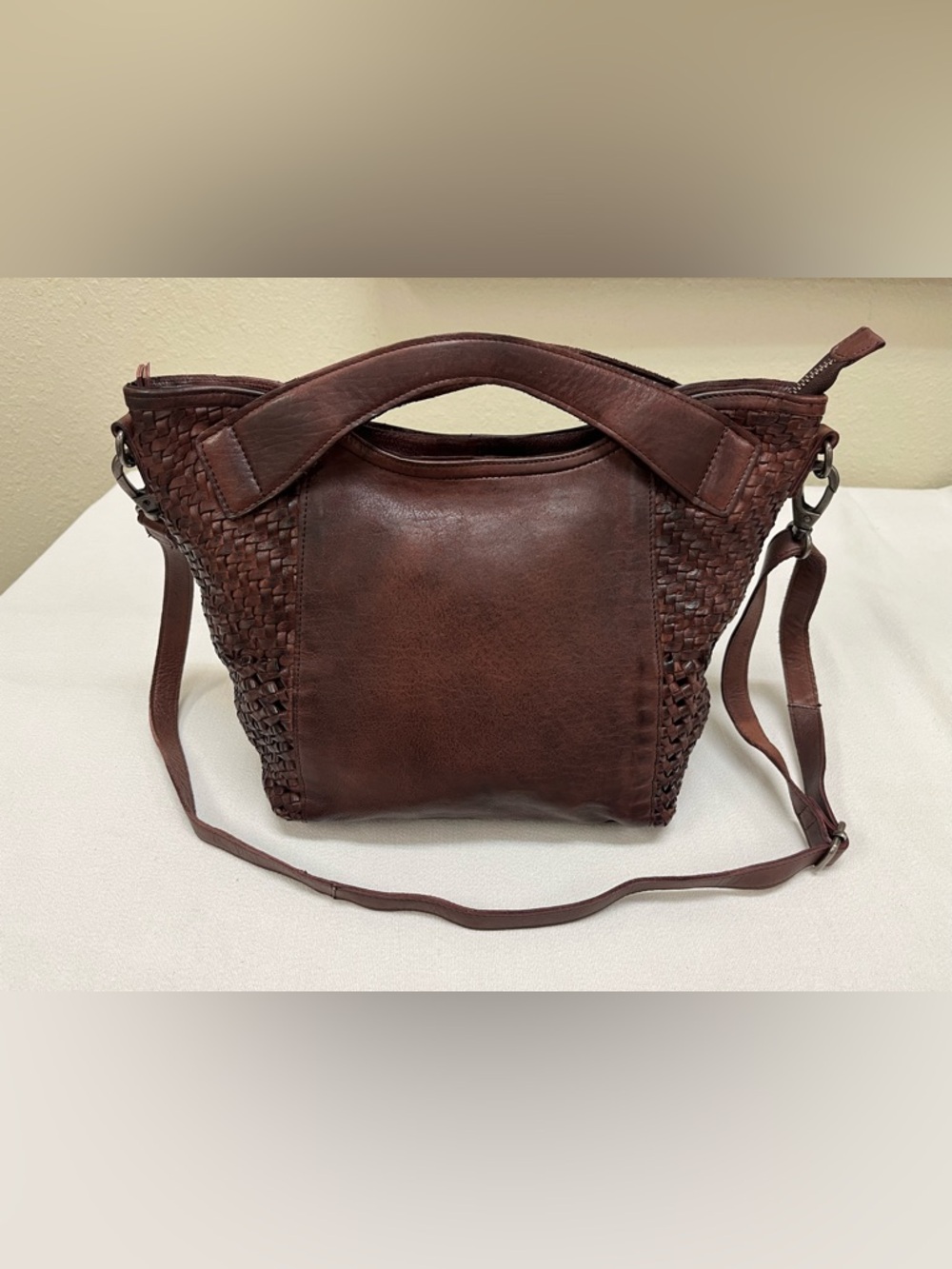 Latico Theo Leather Crossbody Dark Brown